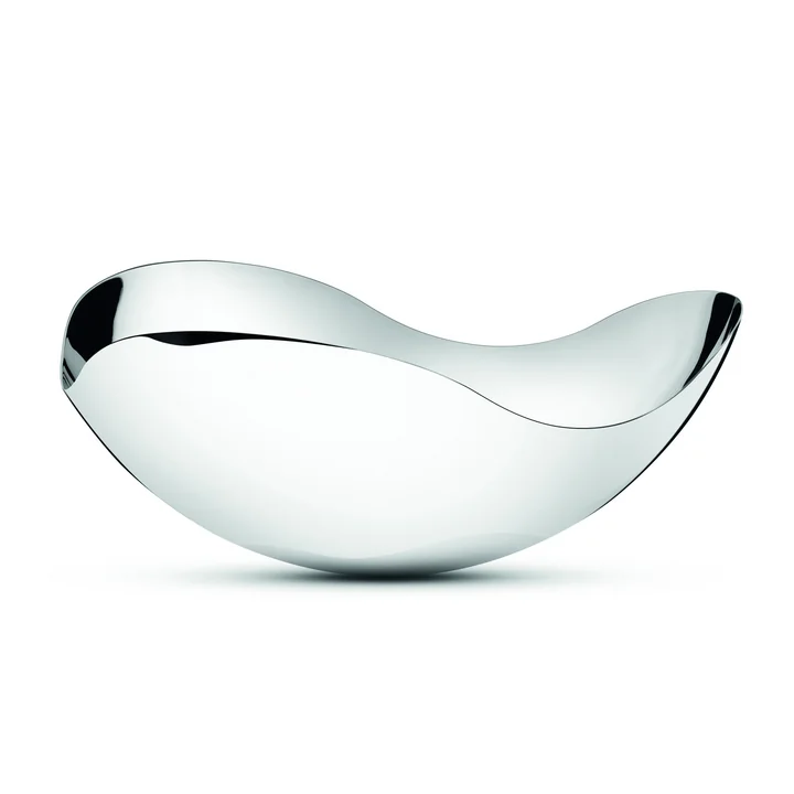 Bloom Mirror Schale large in Edelstahl in Georg Jensen