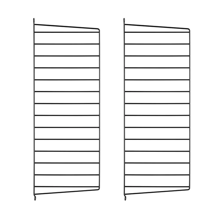 Wandleiter für String Regal 75 cm von String in Schwarz (2er-Pack)