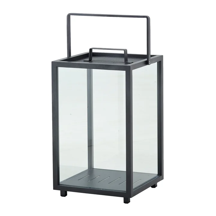 Lighthouse Laterne H 54 cm von Cane-line in lava grau