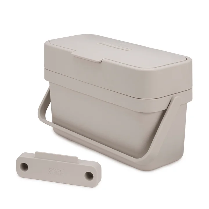 Compo 4 Bio-Mülleimer inkl. Halterung von Joseph Joseph in grau