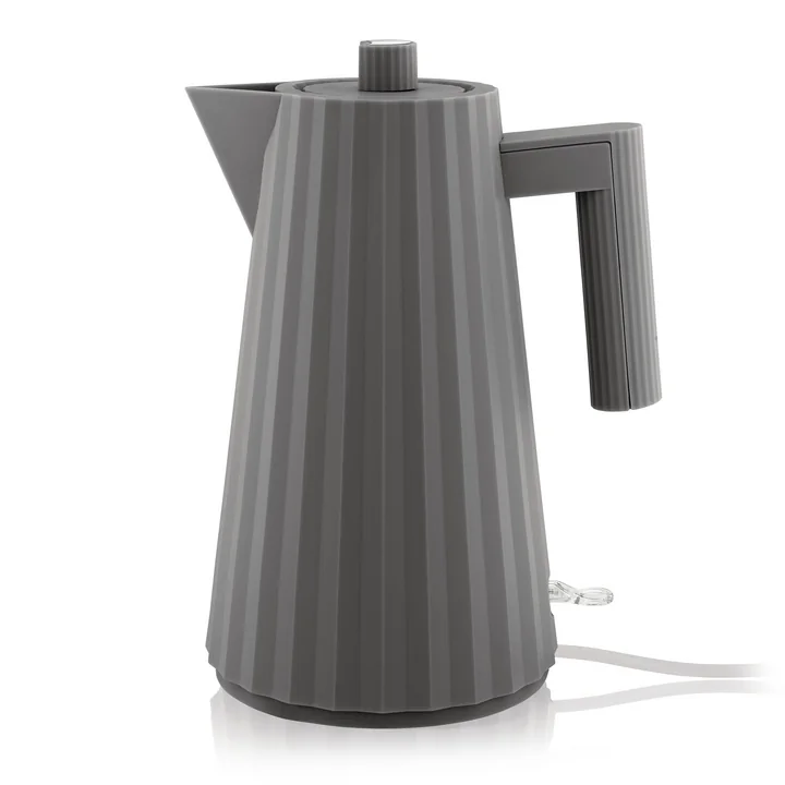 Plissé Wasserkocher 1,7 l von Alessi in grau