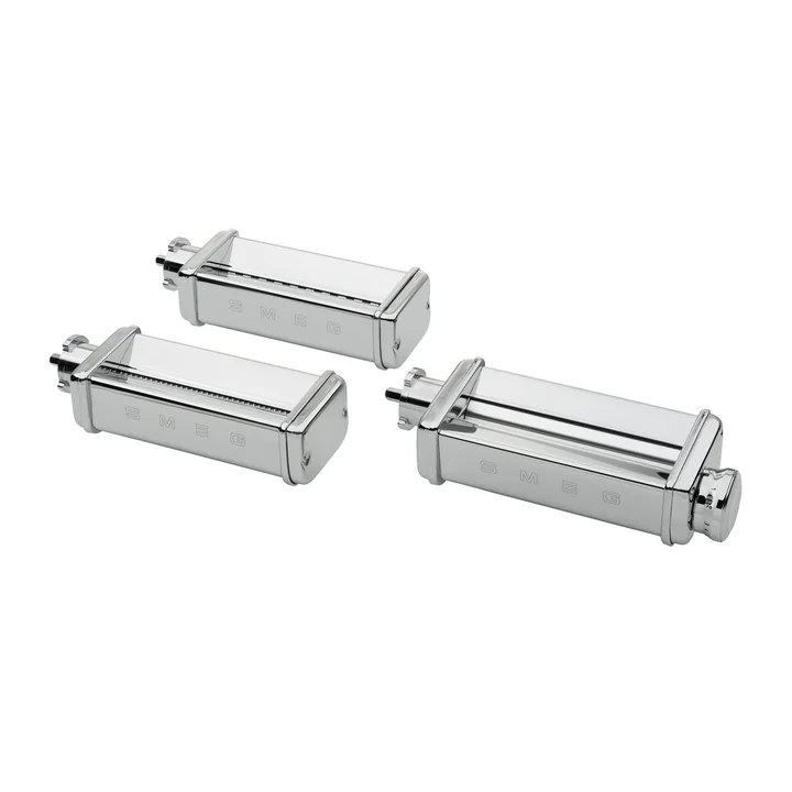 Pasta-Roller-, Fettucini- und Taglioni-Schneide-Set von Smeg in Edelstahl