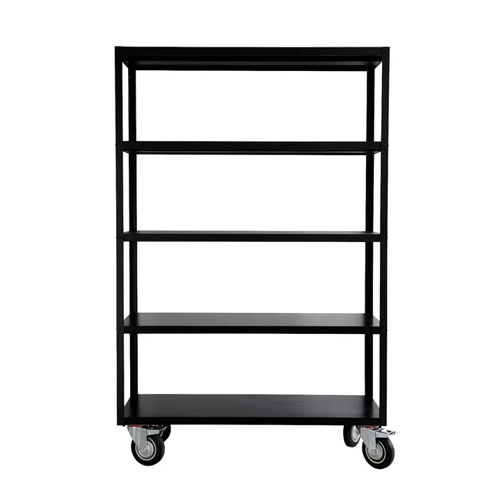 Regal mit Rollen von House Doctor in matt schwarz