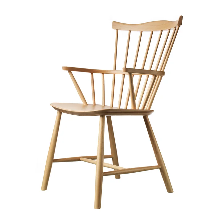 J52B Armlehnenstuhl, Buche klar lackiert von FDB Møbler