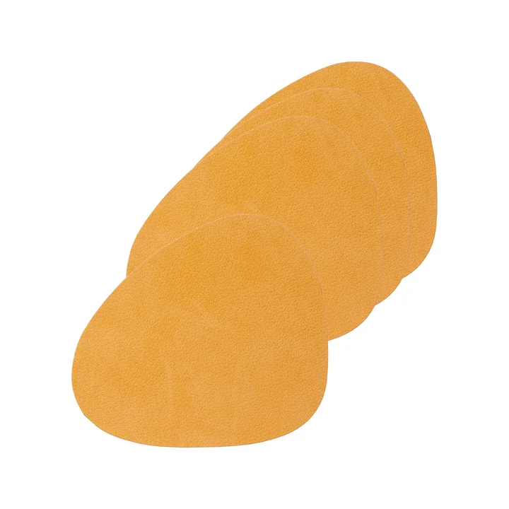 Glasuntersetzer Curve von Lind DNA in Nupo burned curry (4er-Set)