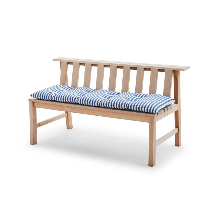 Barriere Sitzauflage 125 x 43 cm, seeblau auf der Plank Bank von Skagerak 