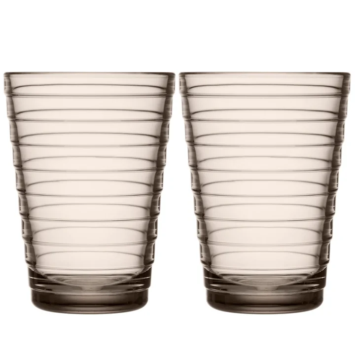 Aino Aalto Longdrinkglas 33 cl von Iittala in leinen (2er-Set)