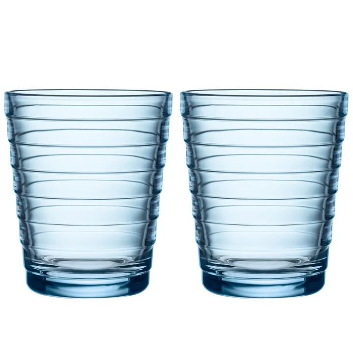 Aino Aalto Glasbecher 22 cl von Iittala in aqua (2er-Set)