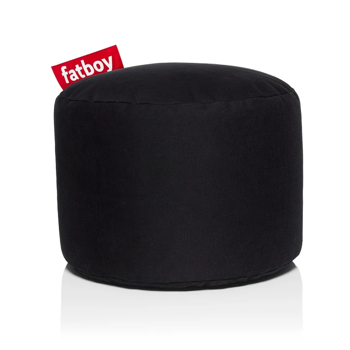 Point Stonewashed Sitzhocker von Fatboy in schwarz
