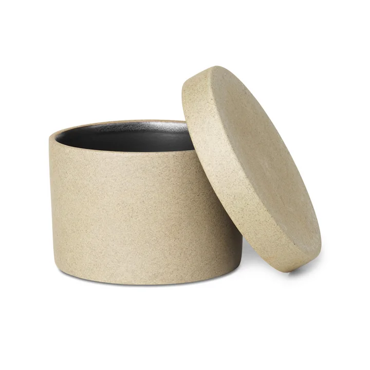 Bon Accessoires Aufbewahrungsdose klein von Ferm Living in beige / schwarz