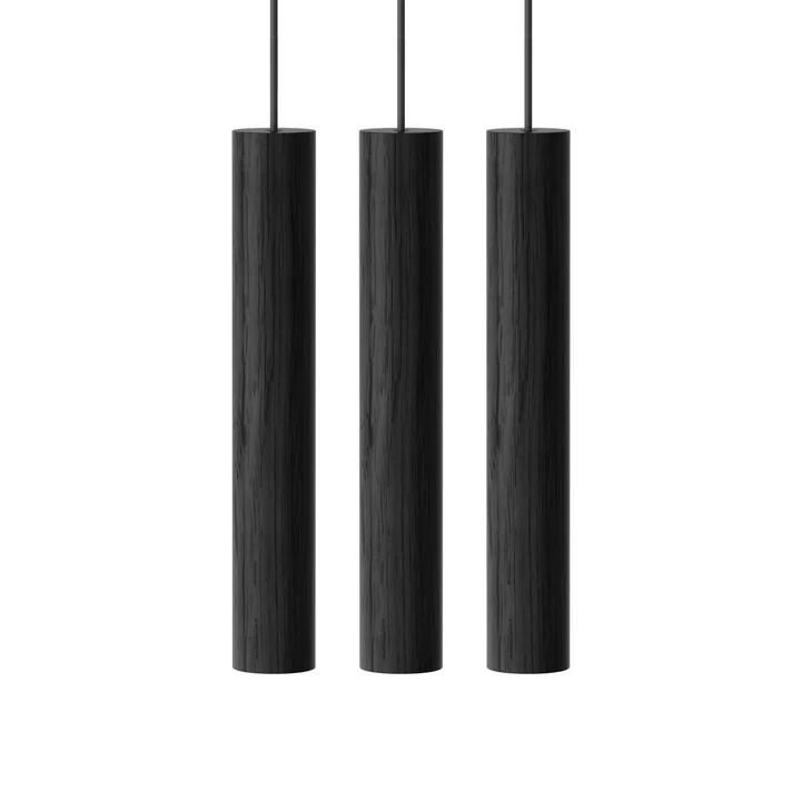 Chimes Cluster 3 LED-Pendelleuchte, Ø 3 x 22 cm, schwarz von Umage 