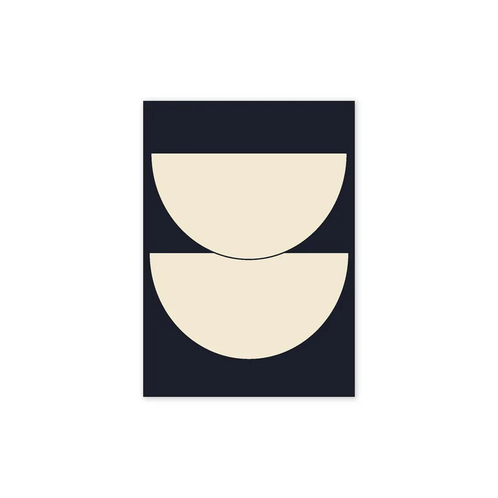 Half Circles I Poster, 30 x 40 cm, blau von Paper Collective 