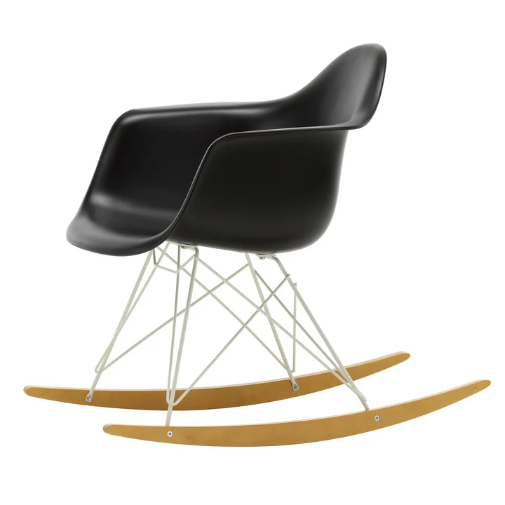 Eames Plastic Armchair RAR von Vitra in Ahorn gelblich / weiß / tiefschwarz