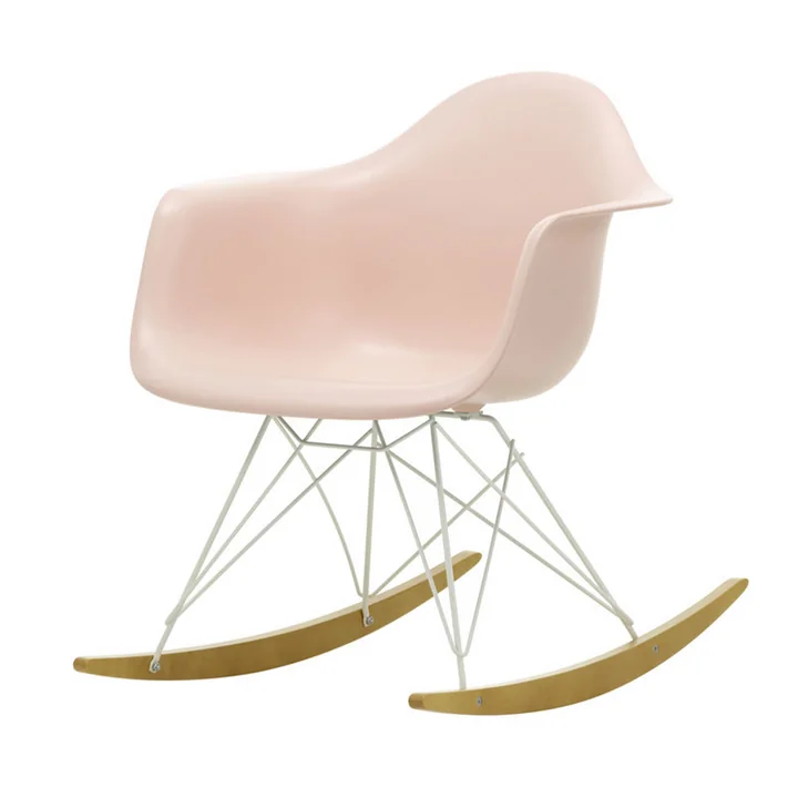 Eames Plastic Armchair RAR von Vitra in Ahorn gelblich / weiß / zartrosé