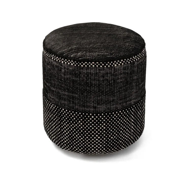 Tres Persian Pouf, Ø 39 x H 40 cm, schwarz von nanimarquina.