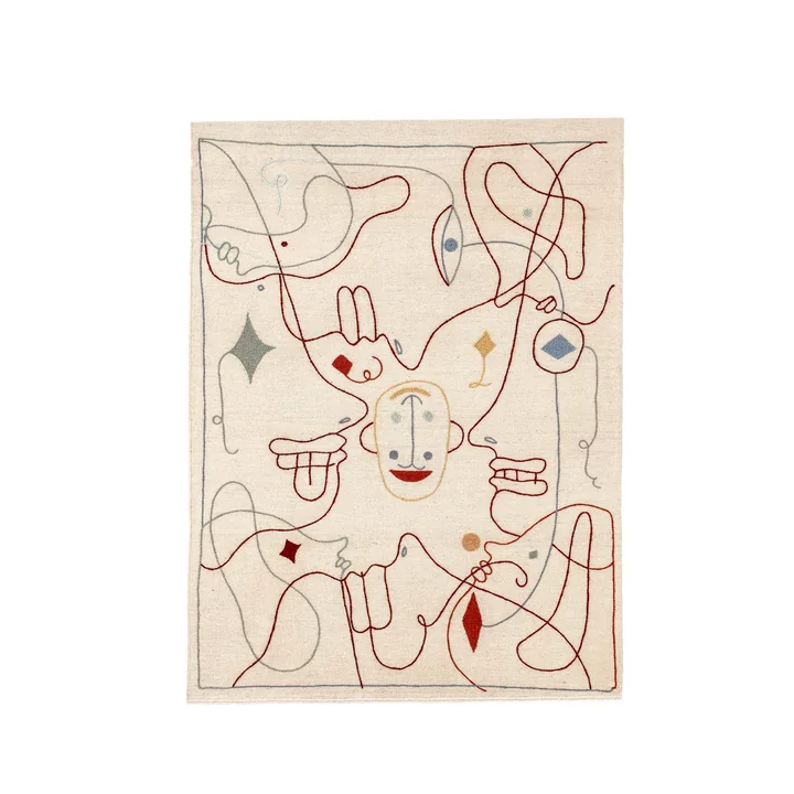 Silhouette Teppich, 120 x 150 cm von nanimarquina in mehrfarbig