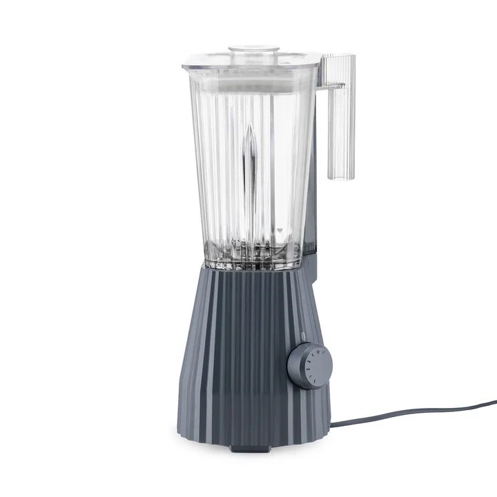 Der Plissé Standmixer, grau von Alessi