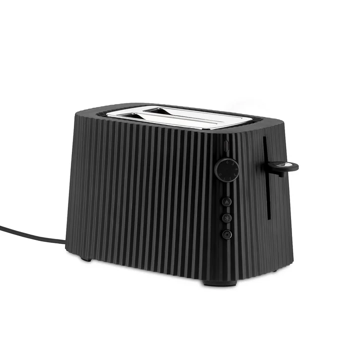 Der Plissé Toaster, schwarz von Alessi