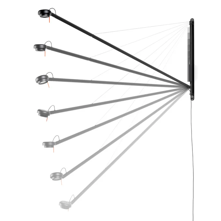 Die Fifty-Fifty Wandleuchte, soft black von HAY