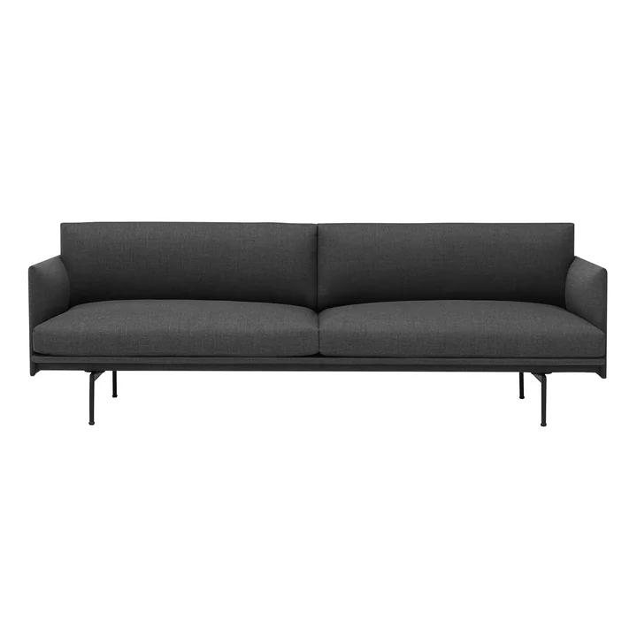 Das Outline Sofa 3-Sitzer von Muuto in grau