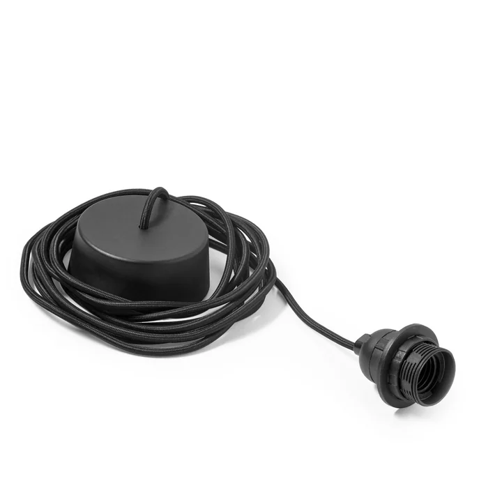 Kabel mit Baldachin für Pendelleuchte in schwarz von HAY