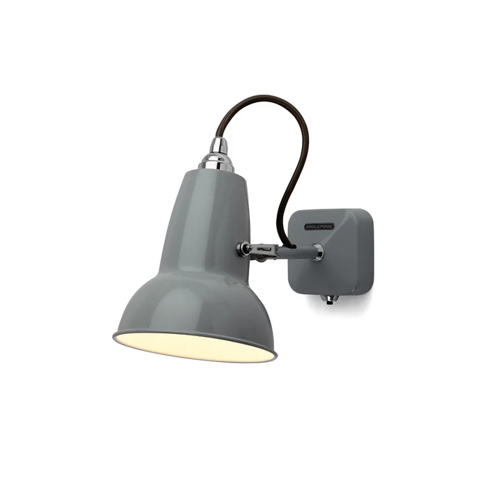 Original 1227 Mini Wandleuchte, Kabel schwarz, Dove Grey von Anglepoise 