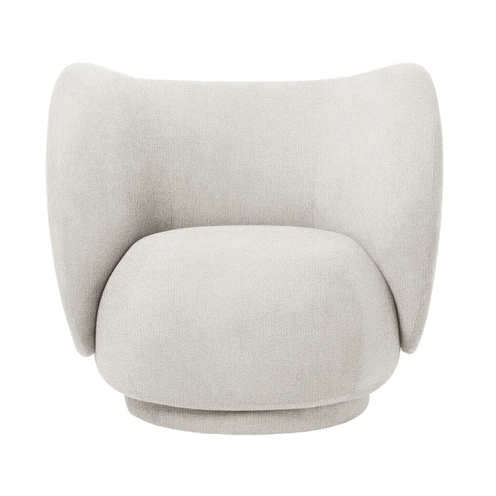 Der Rico Lounge Chair von Ferm Living in Bouclé off-white