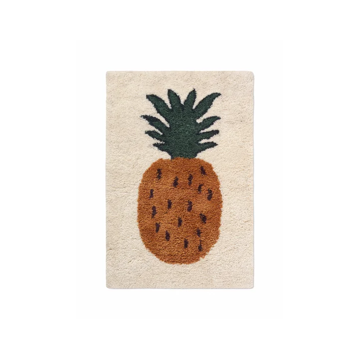 Der Fruiticana Teppich "Ananas" von Ferm Living, 80 x 120 cm