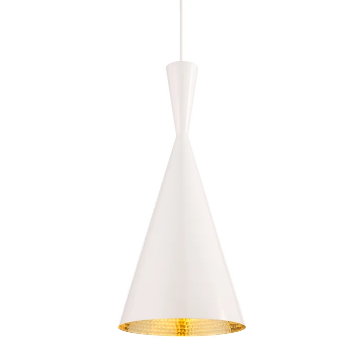 Beat Light Tall Pendelleuchte von Tom Dixon in Weiß