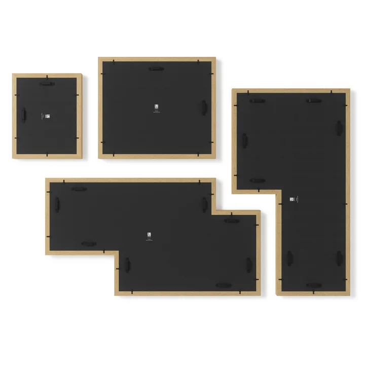 Der Mingle Gallery Bilderrahmen von Umbra in natur bietet Platz für unterschiedlich große Bilder