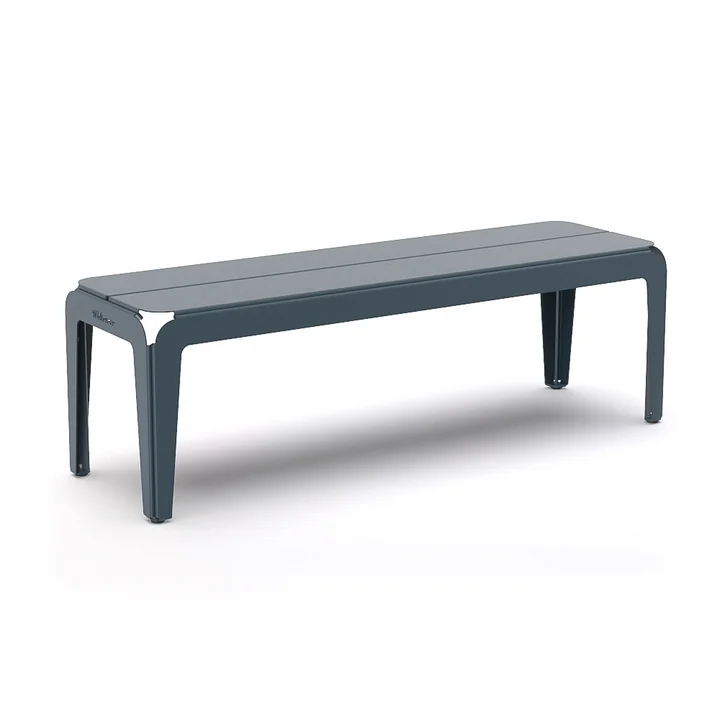 Die Bended Bench Bank von Weltevree, L 140 cm, graublau