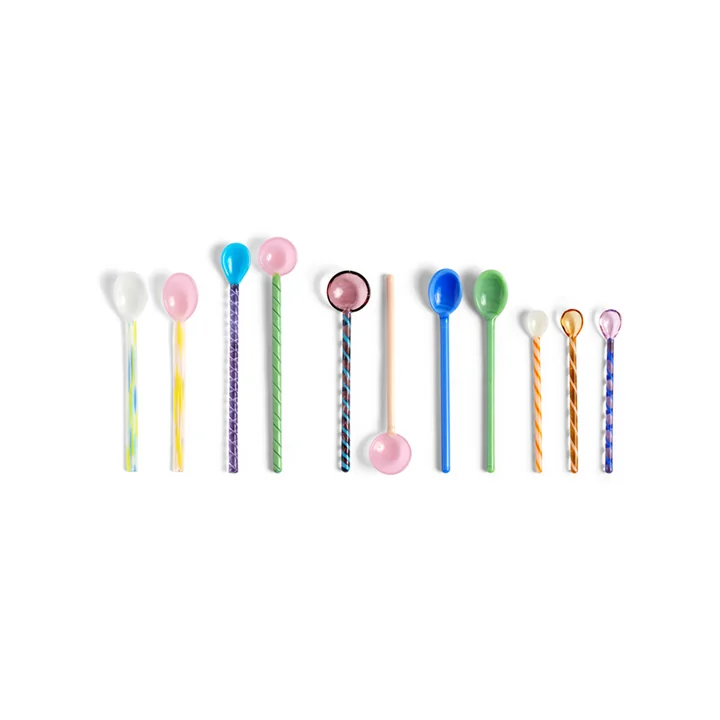 Die wundervollen Glas-Löffel von HAY im Set