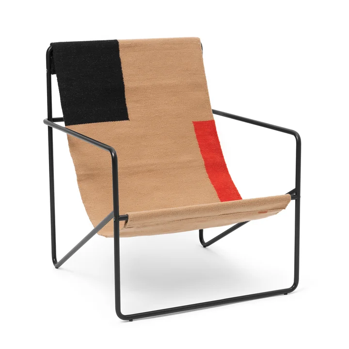 Der Desert Lounge Chair von Ferm Living in schwarz / block