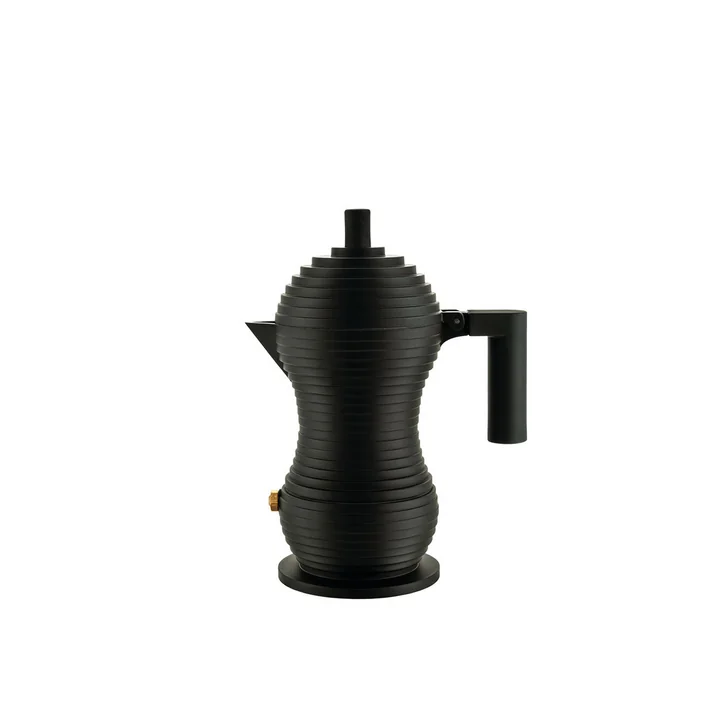 Pulcina Espressokocher 7 cl von Alessi in schwarz	