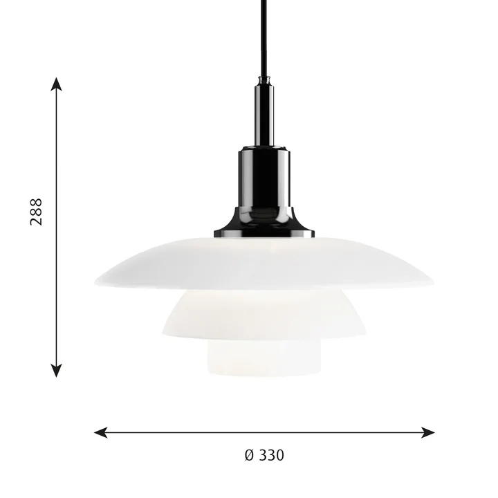 Louis Poulsen - PH 3½-3 Pendelleuchte (Glas)