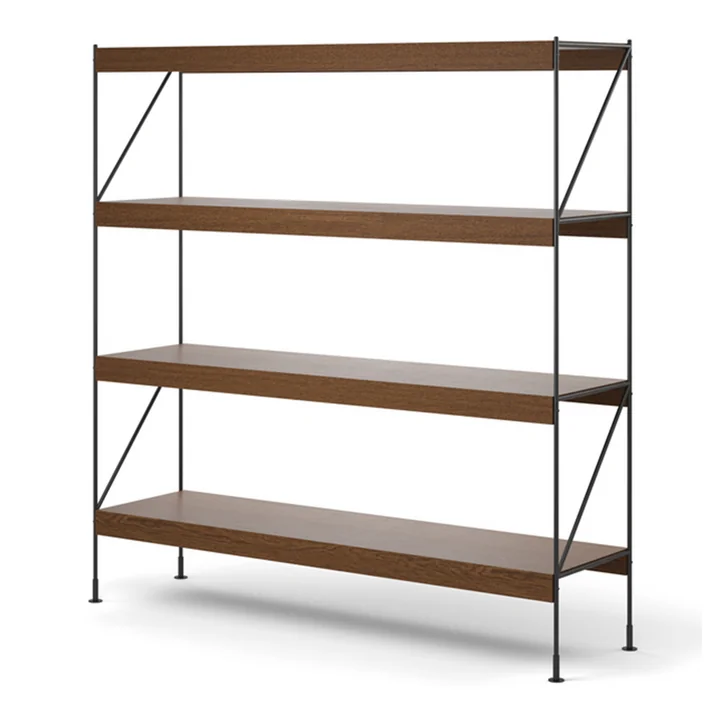 Zet Storage System, L 150 x H 158 cm, schwarz / Eiche dunkel von Audo