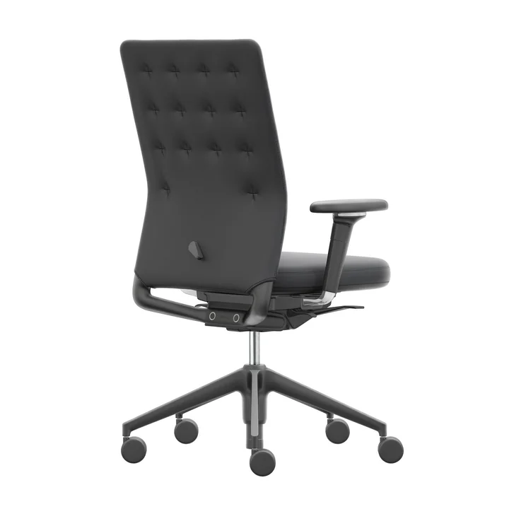 ID Stuhl Trim, Volo schwarz / basic dark (2D Armlehnen) von Vitra