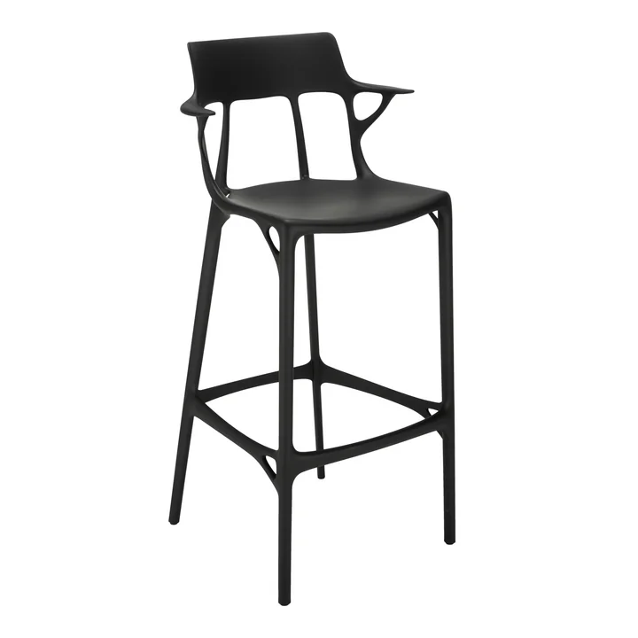 AI Barstuhl recycled SH 75 cm von Kartell in schwarz