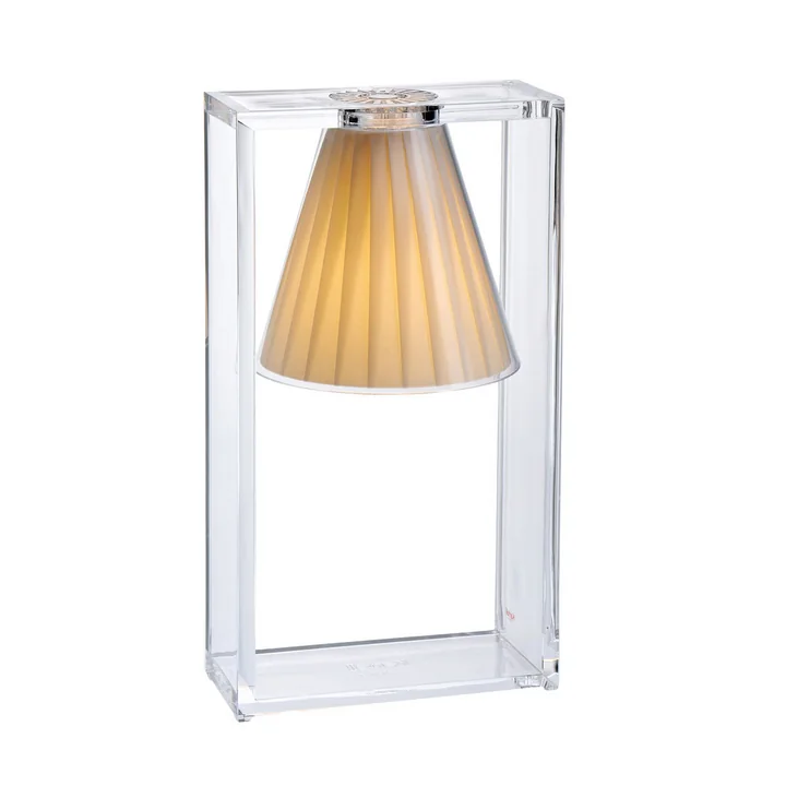 Light-Air Tischleuchte, glasklar / beige von Kartell 