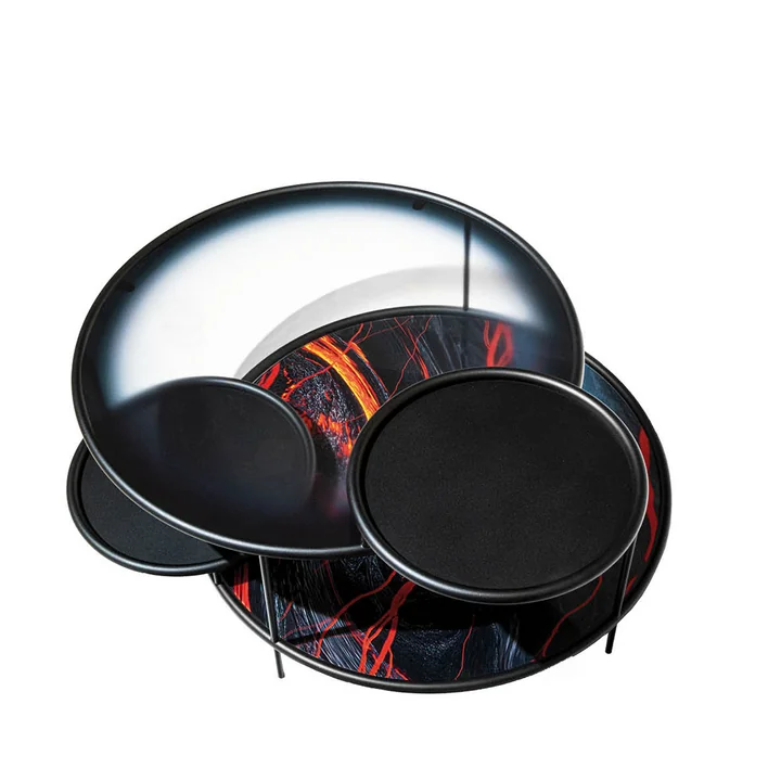 Sangaku Beistelltisch von Driade in der Ausführung schwarz / Krakatoa