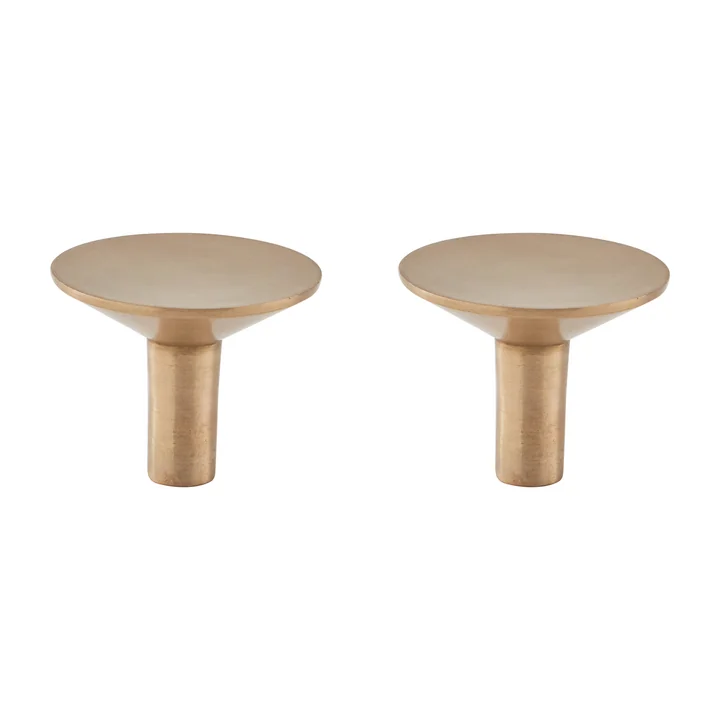 Rina Garderobenhaken von OYOY Ø 4,5 cm, messing gebürstet (2er-Set)