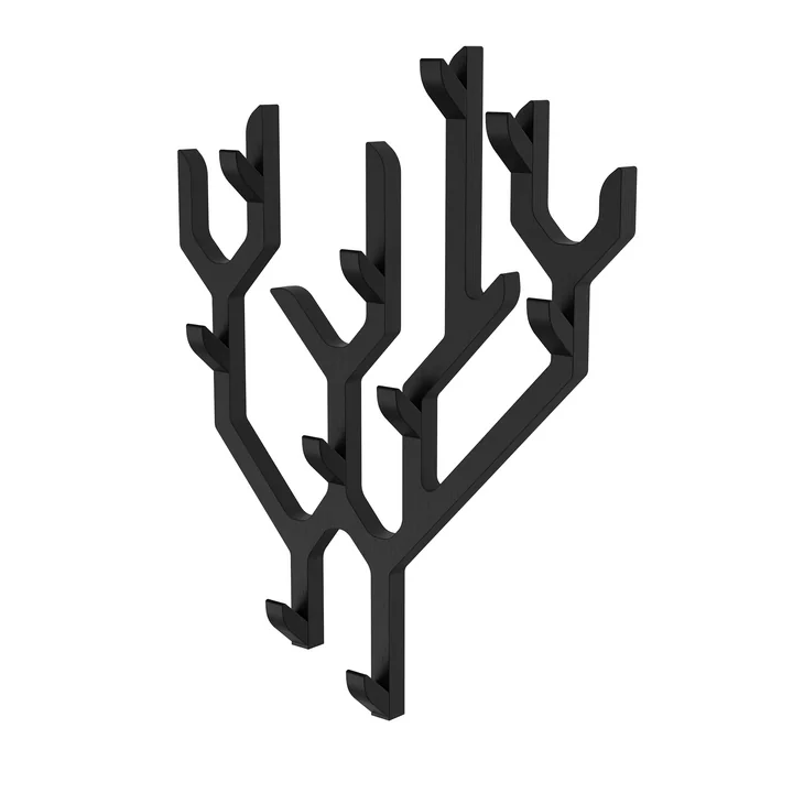 Ambroise Wandgarderobe, 56,5 x 67,7, eiche schwarz von Hartô