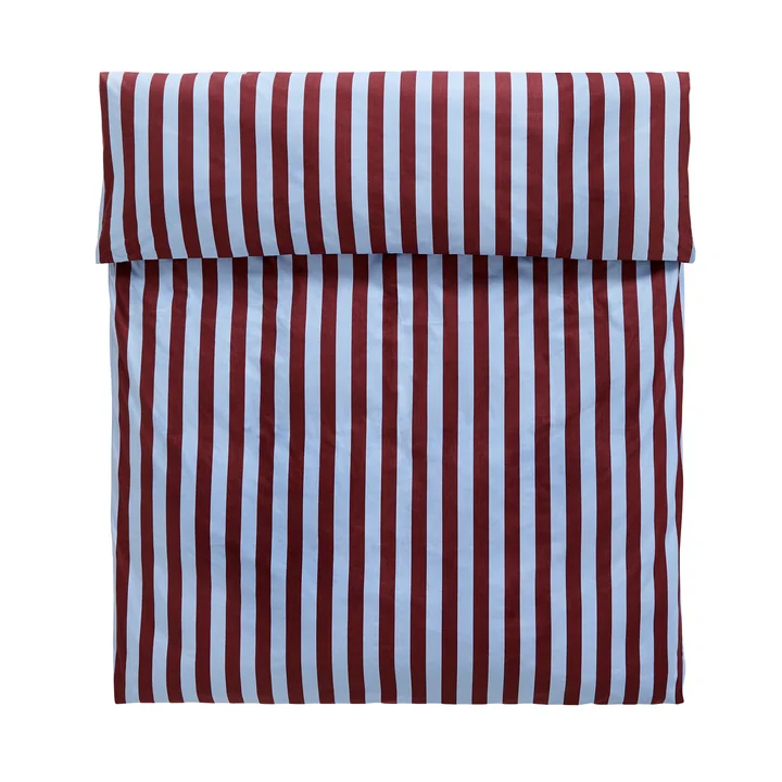 Été Bettbezug, bordeaux / sky blue von HAY