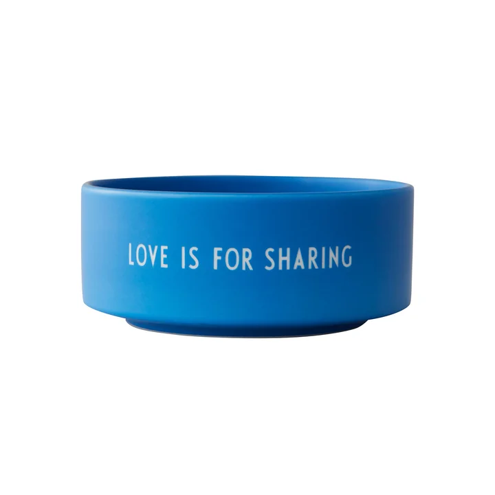 Snack Schale, Love is for sharing / kobaltblau von Design Letters