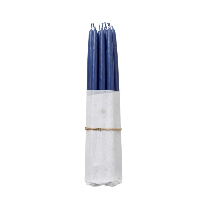 Tapers Getauchte Spitzkerzen, Ø 1,2 cm, baja blue (10er Set) von Broste Copenhagen