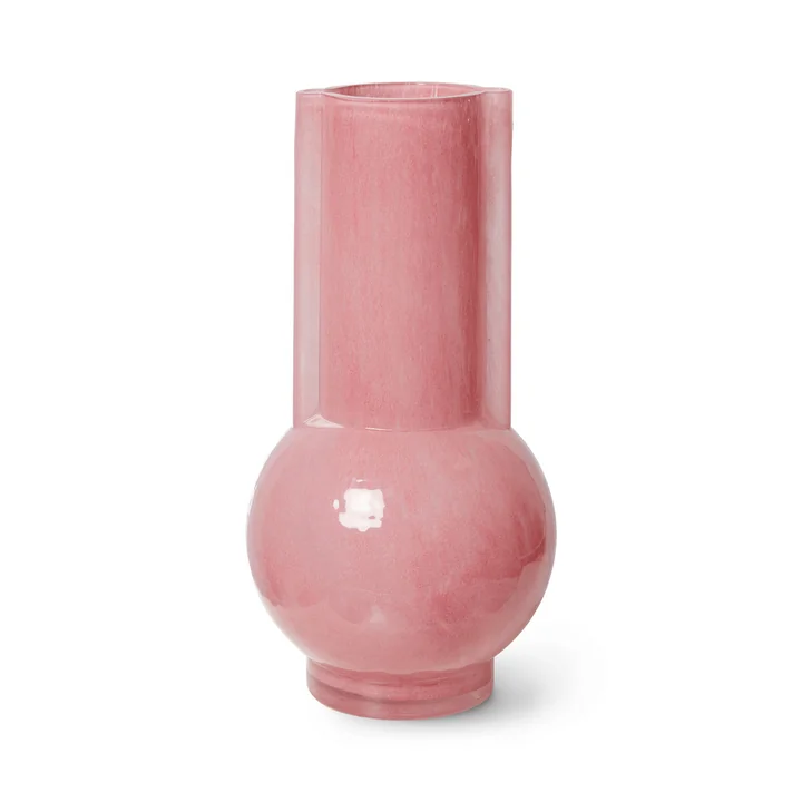 Glas Vase, pink milky von HKliving