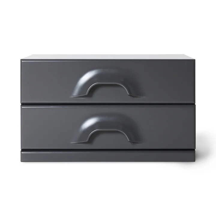 Nachttisch mit Schubladen, charcoal von HKliving