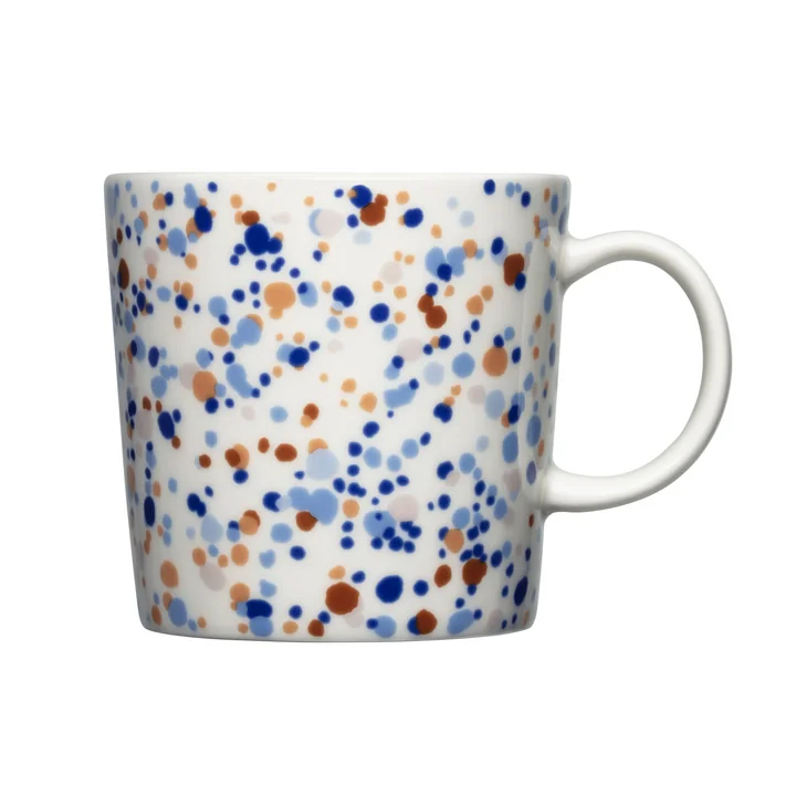 Oiva Toikka Becher mit Henkel 0,3 l, blau-braun von Iittala