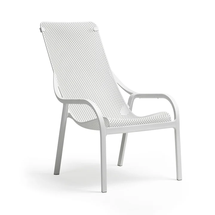 Net Outdoor Loungestuhl von Nardi in bianco