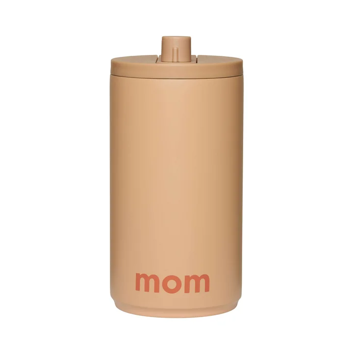 Travel Becher von Design Letters in der Ausführung Mom and Dad / beige